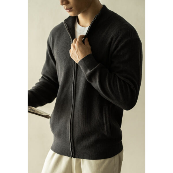Men's Premium Breathable Zipper Casual Stand Collar Sweater - Image 6