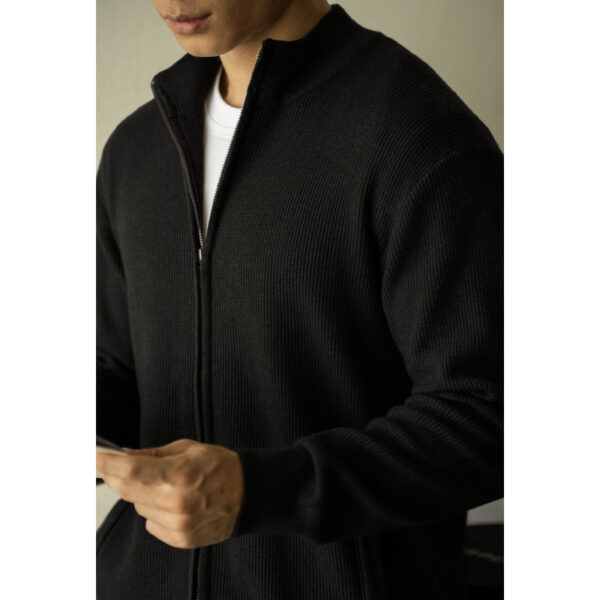 Men's Premium Breathable Zipper Casual Stand Collar Sweater - Image 7