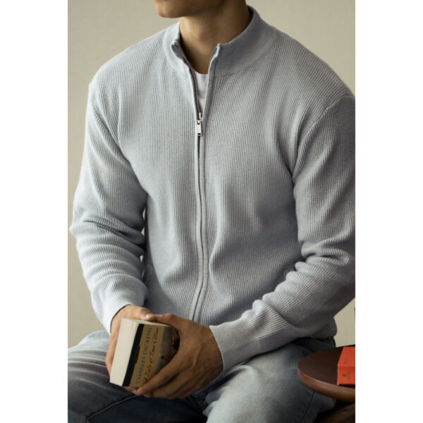 Men's Premium Breathable Zipper Casual Stand Collar Sweater - Image 2